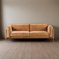 Orren Ellis Nordic simple sofa to make old retro three-seat sofa sponge