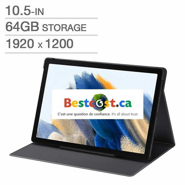 Samsung Galaxy Tab A8 10.5 in  64GB With BookCover SM-X200NZAZXAC - GREY - WE SHIP EVERYWHERE IN CANADA ! - BESTCOST.CA in iPads & Tablets