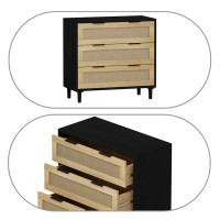 Bay Isle Home™ 31.51" Minimalist wooden sideboard with 3 drawers for living room and entryway