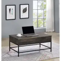 17 Stories Lift Top Coffee Table With Metal Frame