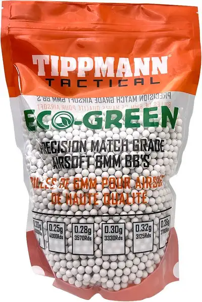Tippmann Eco-Green Precision Match Grade 6mm 5000rds Airsoft Bbs Less Prone To Chipping, Chopping, O...