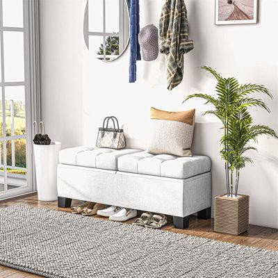 Latitude Run® Foam Padding Upholstered Flip Top Storage Bench in Couches & Futons