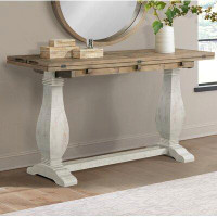 The Twillery Co. Sarcoline Solid Wood Flip-Top Sofa Console Table