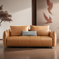 ABPEXI 85.83" Brown 100% Polyester Modular Sofa cushion couch