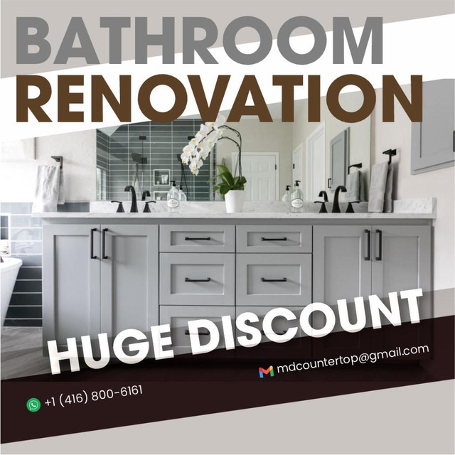Bathroom Wall, Vanity, Flooring Huge Discount in Cabinets & Countertops in Oshawa / Durham Region