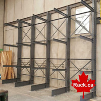 Large in-house stock of cantilever racking in stock ready for quick ship.