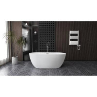 EAGLELY 59'' X 28 3/4'' Acrylic Freestanding Bathtub Soaking Tub
