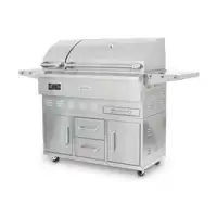 Louisiana Grills ™ Estate Series 860 sq in 304 Stainless Steel Pellet Grill w/ Full Lower Cabinet- LG ESTATE 860C