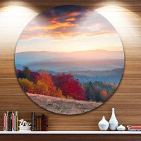 Made in Canada - Design Art 'Sunrise in Carpathian Mountains' Photographic Print on Metal