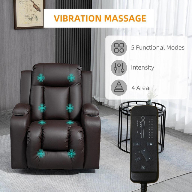 MASSAGE RECLINER CHAIR FOR LIVING ROOM WITH 8 VIBRATION POINTS in Chairs & Recliners - Image 4