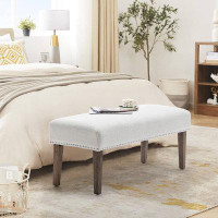 George Oliver Boucle Upholstered Bench