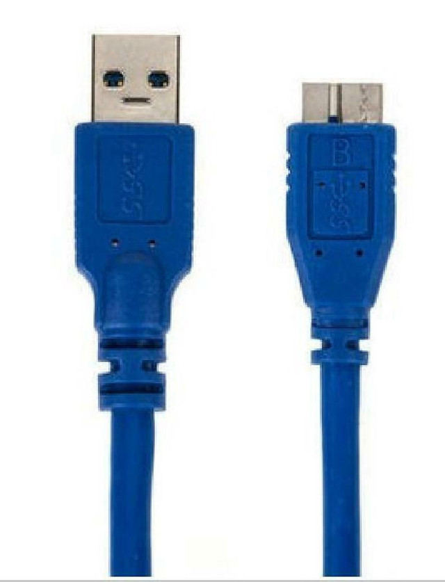 6 ft. USB 3.0 Cable Standard A Male to Micro B Male Cable - Blue in Cell Phone Accessories in West Island - Image 2
