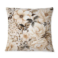 East Urban Home Vintage Florals II - Plants Printed Throw Pillow
