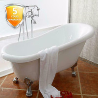 61 Claw foot Freestanding Bathtub - Acrylic White