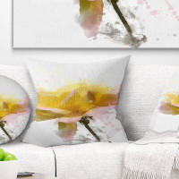 Made in Canada - East Urban Home Floral Rose with Stem Pillow