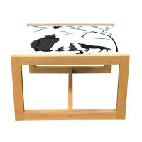 East Urban Home East Urban Home Animal Print Coffee Table, Design Forest Fauna Bear Crow Fox Wolf Rabbit, Acrylic Glass
