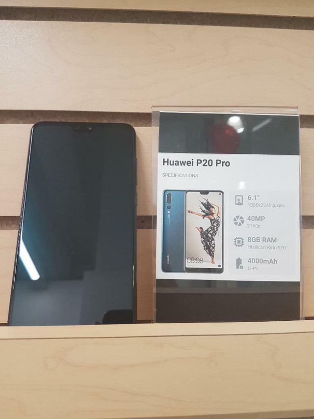 Spring SALE!!! UNLOCKED Huawei P20 Pro New Charger 1 YEAR Warranty! in Cell Phones