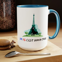 Beautiful Trip To Paris Theme Two Tone Coffee Mug