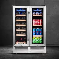 BODEGA BODEGA 57 Cans (12 oz.) Freestanding Beverage Refrigerator with Wine Storage with Smart APP Control