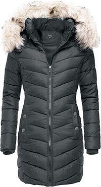 XXL - NUTEXROL Women's Winter Warm Parka Coats Jackets Mid Length Outerwear