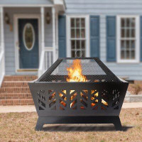 Red Barrel Studio Hayleigh 26" Steel Propane Fire Pit Table