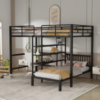 Isabelle & Max™ Darley Twin over Full Steel L-Shaped Bunk Beds with Built-in-Desk by Isabelle & Max™