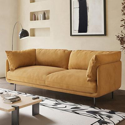 Hokku Designs 70.87" DeepYellow 100% Polyester Standard Sofa cushion Loveseat in Couches & Futons