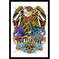 Buy Art For Less Foo Fighters Down Under Tour Poster Paper Print Framed On Sturdy Engineered Wood Frame