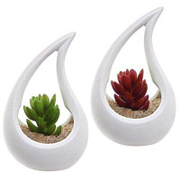 Orren Ellis Alexous 2 - Piece Ceramic Pot Planter Set