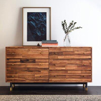 AllModern Dakota 6 Drawer 58'' W Solid Wood Double Dresser