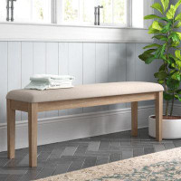 Laurel Foundry Modern Farmhouse Whipkey Solid Wood Upholstered Dining or Entryway Bench