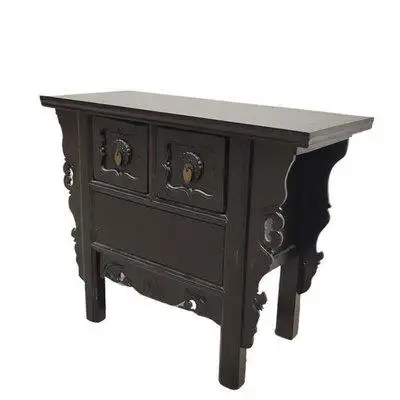 DYAG East Dark Brown Antique Coffer Table With 2 Drawers