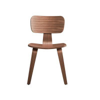 George Oliver Kaija Solid Wood Side Chair Dining Chair in Walnut