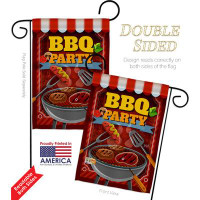 Angeleno Heritage Bbq Party Garden Flag Set Fun In The Sun Summer 13 X18.5 Inches Double-Sided Decorative House Decorati