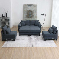 Latitude Run® Corduroy Modular Sectional Sofa