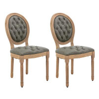 One Allium Way Nikhel Tufted Leather King Louis Back Parsons Chair