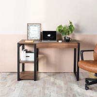 Zipcode Design™ Avondale 47" W Industrial Style Work Desk with Shelf Home Office Desk