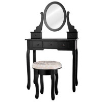 House of Hampton Vanity Makeup Table Set Bedroom Furniture With Padded Stool