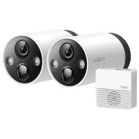 TP-Link Tapo Wire-Free Outdoor Security System with 2 2K QHD Cameras - White