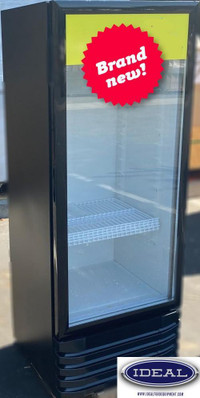 58 tall high glass door display refrigerator - brand new
