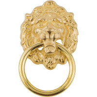 UNIQANTIQ HARDWARE SUPPLY Victorian Era Lion Face Design Cast Brass Ring Drawer Pull