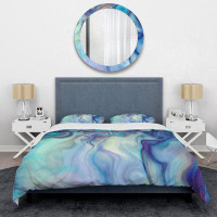 Made in Canada - The Twillery Co. Blue/Purple Microfiber Modern & Contemporary Duvet Cover Set