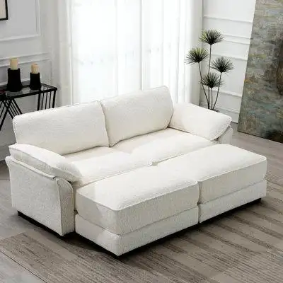 Latitude Run® Free Combination Modular Convertible Sectional Sofa Bed Set, 4 Seat Upholstered Sleeper Corner Couch, Deep