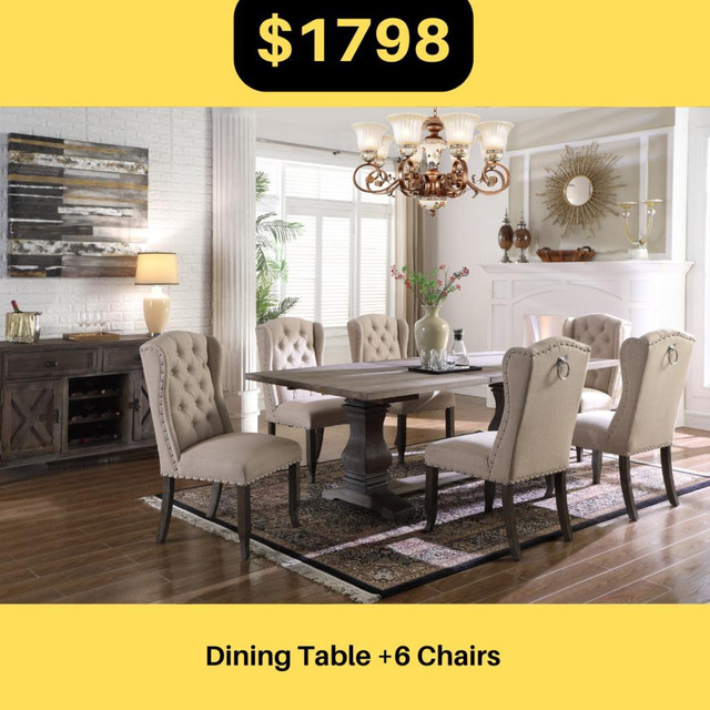 Lowest Market Price Wooden Dining Set !! in Dining Tables & Sets in Mississauga / Peel Region - Image 3