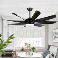 Latitude Run® 60'' Carlia  8 - Blade Chandelier Ceiling Fan with Remote Control and Light Kit Included