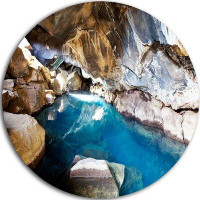 Design Art 'Cave with Geothermal Hot Water' Photographic Print on Metal