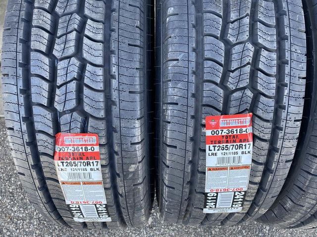 ***NEW*** 265/70/17 ALL TERRAIN MOTOMASTER (LOAD RANGE E) SET  OF 4 $1200.00 TAG#1927 (NEW7055210Q3) MIDLAND ONT. in Tires & Rims in Ontario - Image 4