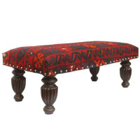 Bungalow Rose Vintage Korbin Handmade Antique Kilim Upholstered Settee