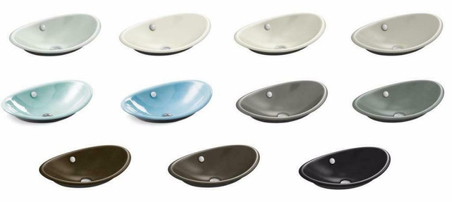 Kohler - Iron Plains® Wading Pool® oval bathroom sink with Iron Black painted underside - 12 Colors Available in Plumbing, Sinks, Toilets & Showers in Edmonton Area - Image 3