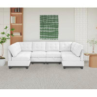 Wildon Home® Lacon 116" Wide Chenille Left Hand Facing Modular Sectional
